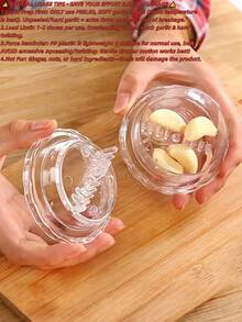 1pc Manual Garlic Press, Garlic Crusher, Peeler, Handheld Kitchen Garlic Press, Small Kitchen Tool Garlic Press, Suitable For Mincing Garlic, Onion, Ginger, Fruits, Salad, Vegetable & Fruit Processing Tool - Multicolor - View 4