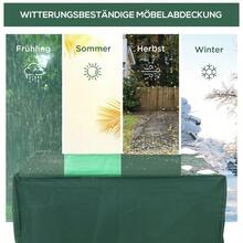 Protective Cover For Garden Furniture, 600D Oxford Fabric, Green, 135x135x75 Cm, Waterproof & UV-Resistant