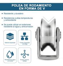 Tendencia2 Ruedas De Puerta En V De 2 Pulgadas, Acero Inoxidable 304Calidad premium - 1 - Ver 8