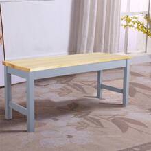 3ft Pine Wood Dining Bench Multi-Purpose Long Bench Hallway Shoe Bench Waiting Room Seating - Natural+Grey Legs - View 10