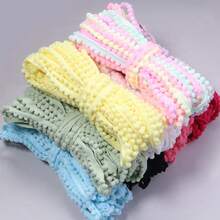 10pcs/Pack Fluffy Pompom Trim Cord, 10mm Asymmetrical Cute Yarn Rope For Clothing, Shoes, Bags, DIY Handmade Knitting Arts And Crafts Supplies - Pom-pom Lace Cord - View 7