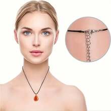 20pcs Vintage Moon Shaped Pendant With Adjustable Black Faux Leather Necklace Chain - Suitable For Jewelry DIY Bracelet And Earring Making, 10pcs Pendant + 10pcs Necklace Chain - Multicolor - View 9