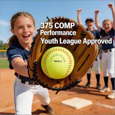 4-Pack 12-Inch Yellow Slowpitch Softballs – Perfect For Team Practice & Drills | Training Ball Staple