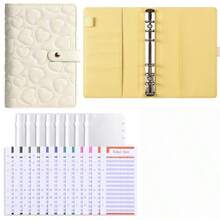 2026新款马卡龙爱心现金预算计划本，1本A6可定制可爱爱心PU皮革预算计划本套装，创意省钱笔记本，适合情人节、年末礼物和日常财务管理 - 馬卡龍活頁夾 - 查看 16