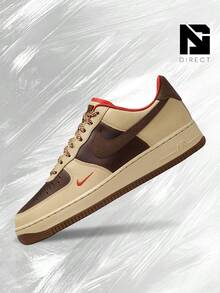 Nike Air Force 1 Low '07 Light British Tan – Men's Lifestyle Sneakers – Shoes For Man-Vintage-Spring & Summer-Inspired Running Shoes, Shock-Absorbing Comfort, Gym To Streetwear Casual Wear-Mother's Day Gifts-Father's Day Gift–HQ3447 222 - Light British Tan/Sesame/Picante Red/Cacao Wow - 查看 1