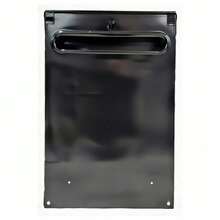 Buzon Correo para Exterior con Tapa Antilluvia, Buzon Cartas Metálico para Anclaje en Pared Fachada, Medidas 300x217x70 mm, Buzon Individual con Cerradura de Llave para Cartes y Sobres, Color Negro, Blanco, Gris - Negro - Ver 3