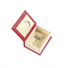 1个创意书型首饰盒，奢华磁吸翻盖迷你戒指盒，可爱小巧的首饰礼盒，便携式复古书型首饰收纳盒，适合情人节、结婚纪念日、订婚等场合，送给女朋友、妻子、男朋友、丈夫的礼物 - 彩色 - 查看 23