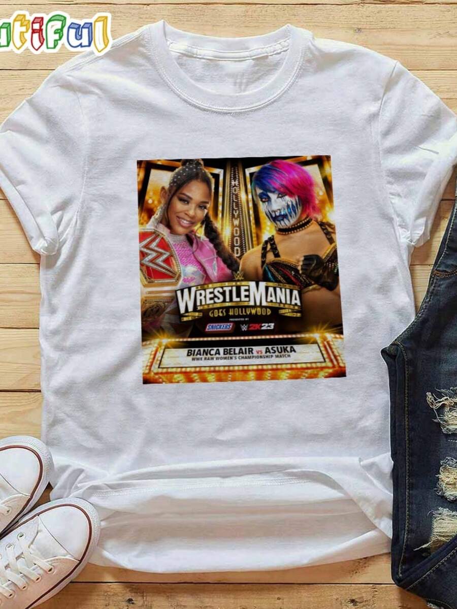 WWE Raw Womens Championship Match Bianca Belair Vs Asuka At WWE Wrestl (2) - trắng - Xem 1