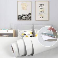1 Roll Macaron Style Solid Color Peel And Stick Wallpaper, Textured Fashionable Self-Adhesive Contact Paper, Waterproof, Oil/Heat Resistant PET Aluminum Foil, Removable And Reusable Wall Decals In Multiple Colors, Easy To Install For Kitchen, Bedroom, Living Room, Dorm, No Damage - Multicolor - View 42
