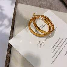 1对时尚多面镶嵌铜质耳环，简约优雅耳环 - 彩色 - 查看 3