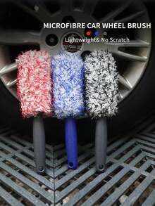 1pc Ultra Soft Microfiber Tire Brush, Long Handle Wheel Cleaner, Scratch-Free Bristles, Suitable For Full Car Wash, Comfortable Grip - Cleaning Brush - View 9