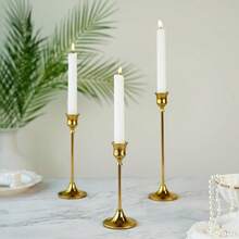 3/6/24/9Pcs Candle Holders, Retro Candlestick Set, Metal Tapered Candlesticks With Detachable Candle Holders, For Party And Wedding Table Centerpieces. Romantic Restaurant Tabletop Decorations. Wedding Table Centerpieces, Candle Holders Suitable For Events, Receptions, Birthdays, And Home Decorations. (Candles Not Included) - Multicolor - View 19