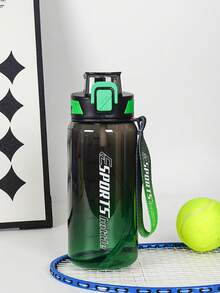 1pc 950ml/30oz Or 700ml/24oz Gradient Color Sports Straw Water Bottle, Large Capacity With Measurement Scale, Woven Handle For Easy Carrying, Bounce Back Straw, Portable & Durable, Suitable For Outdoor Sports, Fitness, Running, Camping, Also A Great Gift - Multicolor - View 16