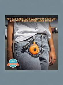 1pc Large Capacity Foldable Reusable Shopping Bag - Ultra-Portable With Convenient Storage Case, Space-Saving Disc Design, And Rolls Up Compactly For Travel, Shopping, And Daily Errands