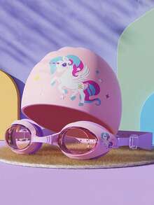 2pcs Silicone Swim Goggles And Swim Cap Set - Anti-Fog, Leak-Proof, Comfortable Fit For Boys And Girls, Suitable For Water Sports, First Day Of School - Multicolor - View 8
