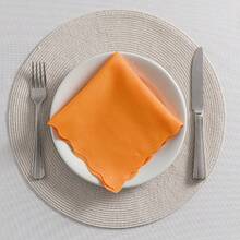 Fabric Napkin Set Of 50 Oxford Laser Finish - Pumpkin - View 3
