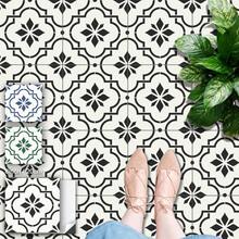 MORCART 20厘米 x 20厘米自粘地板砖，20片装自粘DIY乙烯基地板，可移除防水瓷砖贴纸，适用于卧室、客厅、浴室、厨房和楼梯。 - 彩色 - 查看 2