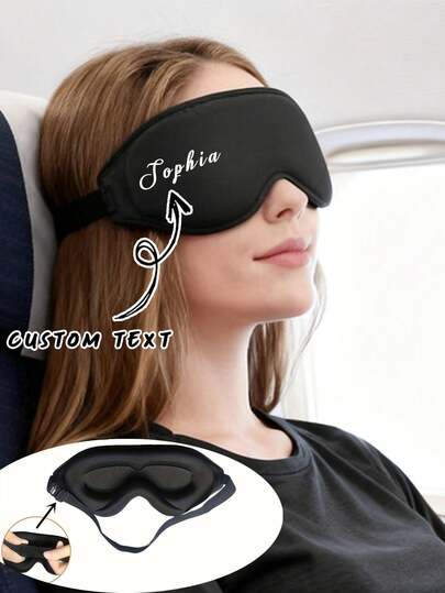 Máscara de sueño 3D contorneada personalizable - Efecto blackout y reducción de ruido, correa ajustable, suave y cómoda, unisex, máscara de ojos hipoalergénica, adecuada para la noche, viajes, oficina, yoga - Máscara facial (sin fragancia, efecto blackout), esencial para vacaciones