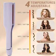 Curling Iron Anti-Scalding Negative Ion Curling Iron, French Deep V Egg Roll, Fast Heating And Long-Lasting Shaping, Great Gift For Girlfriend And Mom, Suitable For  Valentine's Day Gifts - Xem 3