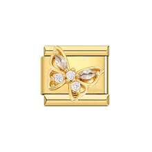 Luksusowy zestaw modułowych pasków ze stali nierdzewnej z kryształkami górskimi, jednoczęściowy, biżuteria DIY, niepowtarzalny wzór w kształcie serca z motylem, odpowiedni dla mężczyzn i kobiet, modny dodatek, idealny prezent, biżuteria DIY, bransoletka DIY w stylu vintage, naszyjnik, pierścionek, bransoletka na kostkę, wykwintna, wielofunkcyjna, spersonalizowana modułowa bransoletka