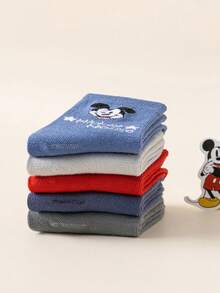 1/5/10 Pairs Disney Mickey Mouse Kids Mid-Calf Socks, Fashionable Winter Comfortable Breathable Student Socks For Daily Wear - Multicolor - View 10