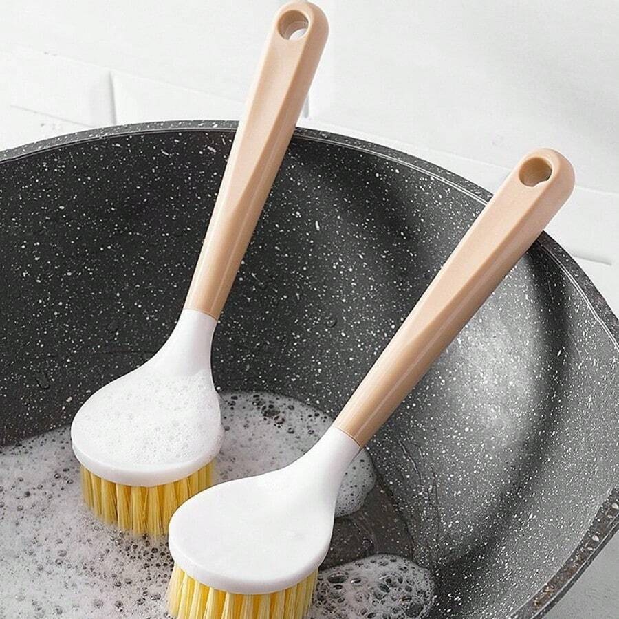 Plastic Dish Brush, Kitchen Cleaning Brush, Suitable For Washing Vegetables, Pots, Pans And Tableware