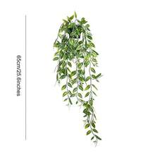 3 Pack Artificial Hanging Plants In Pots Indoor Fake Trailing Plants Home Room UK NEW - Green - View 10
