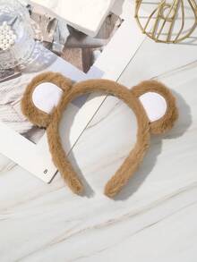 1pc Cute Plush Panda Ear Headband, Autumn/Winter Accessory - Multicolor - View 6