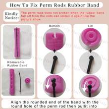 Perm Rods For Short Hair 40Pcs Beige Perm Rods For  Plastic Curl Cold Wave Medium Size Peach Hair Rollers For Hair Styling Hairdressing Tools Beige40PCS - 水鴨藍 - 查看 7