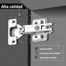 Bisagras Cierre Lento para Gabinetes de Cocina Set de 16 Piezas Ajustables con 100 Tornillos, Cierre Suave y Silencioso para Muebles, Armarios y Alacenas - como se muestra en la figura - Ver 7