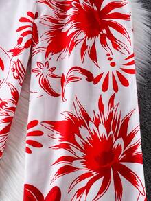 2件套 少女碎花吊带背心+阔腿裤，春夏款 - 紅白色 - 查看 9