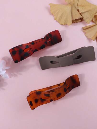 新款不对称蝴蝶结慵懒爪夹优雅发夹，蝴蝶夹发饰，简约发爪发饰