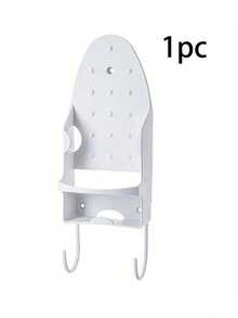 1 Iron Rack And Iron Hook Ironing Board Storage Rack, Universal Household Size, Iron Rack Ironing Board Hook Electric Iron Rack Storage, Household Ironing Hanger Rack Iron Rack Universal Size, Room Storage, Household Wall Rack, Wall Mounted Iron Rack - White - View 15