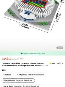 Camp Nou/Iduna Signal Park/San Siro/Old Trafford Stadium Mini Brick Puzzle, Adult Building Toy - Multicolor - View 5