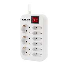 CILIA 1/2 Pcs EU-Germany Standard Power Board Power Strip,9 In 1,Multi-Outlet, 3 F Schuko, 6 AC Plug Ewith Switch 1.5M Cable,With Switch,Dorm Room Essentials College,Suitable For Home, Office, Hotel And Other Places - EU E Type Plug(220-240V) - View 9