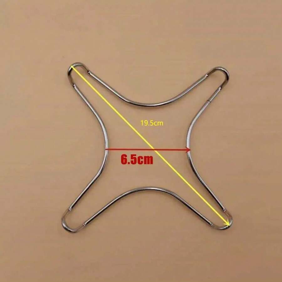 Soporte para ollas, anillo reductor, trivet, soporte para ollas de leche, soporte para ollas de gas, soporte para moka caliente, 1 pieza, metal cromado de alta calidad - A - Ver 1