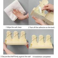 1pc Bathroom Windmill Shelf, Toilet Vanity Storage Rack, Wall Mounted Kitchen Spice Organizer, No Drilling Required - Multicolor - View 11