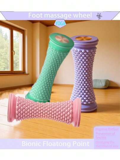 1pc Yoga Foot Massage Roller, TPR Foot Meridian Massage Roller, Multi-Function Foot Massage Tool