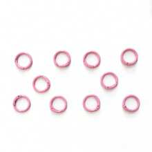 23毫米多色金属珐琅圆形弹簧扣开口吊坠，适用于钥匙链、手机挂绳、耳机盒及其他配件 - 彩色 - 查看 23