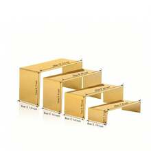 Gold Acrylic Display Tube Rack Jewelry Stand For Stacking Jewelry Snacks Figurines Small Items Sturdy - Gold - View 3