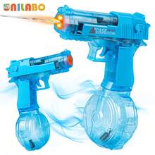 Unilabo电动水枪玩具 - 高功率连续射击，带消音器，时尚设计，大容量，适合沙滩/泳池派对和户外夏季娱乐，夜间对战 - 3岁以上男孩女孩的理想节日生日礼物 - 彩色 - 查看 5