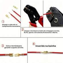 1000 Pieces Insulated Cable Connector Set With Ring, Fork And Spade Terminals, Electrical Crimping Tool Assortment For Automotive, Home And DIY Wiring Projects, Power Tools, DIY Accessories, Terminal Assortment - 金色 - 查看 4