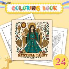 GDTME Sách tô màu giảm căng thẳng dành cho người lớn với chủ đề Bài Tarot và Biểu tượng Huyền bí - Một cuốn sách tô màu dành cho người lớn với nhiều thiết kế phức tạp và tinh tế, hoàn hảo cho người lớn sử dụng. Một món quà lý tưởng cho Ngày Valentine, Ngày Tình bạn và mùa tựu trường. - Nhiều màu - Xem 12