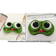 Masker Mata Boneka Katak Lucu, Masker Tidur Ekspresi Kocak, Masker Mata Lembut & Nyaman untuk Perjalanan & Tidur Siang, Hadiah Masker Mata Hewan Kartun - MultiWarna - View 8