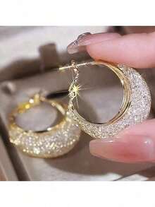 Shimmering Mesh Earrings |     Party-Ready Holiday Gift For Women, Mom, BFF & Family - Christmas, Halloween, Valentine's Day - tròn - Xem 4