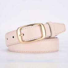 女士金色合金扣简约纯色腰带套装，灵活可调节时尚百搭装饰腰带，耐用PU皮革材质宽腰带 - 适合春、夏、秋、冬四季穿着，休闲、办公、日常通勤皆宜，完美搭配牛仔裤、休闲裤、连衣裙，是情人节、生日、周年纪念日的理想礼物。 - 彩色 - 查看 10