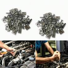 20pcs Car Screw Base U-Shaped Pads, Automotive Modification, Interior Bumper Screws, Prevent Loosening And Noise Caused By Driving Vibration