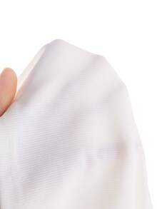 2件套女婴樱桃字母印花荷叶边袖T恤和蝴蝶结牛仔百褶裙套装 - 白色 - 查看 6