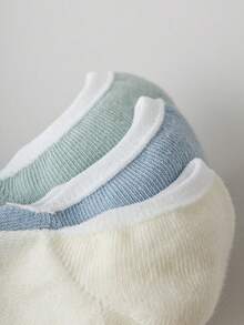 1/5/8/10双装女士薄款隐形袜，多种颜色可选，适合春夏搭配低帮鞋 - 彩色 - 查看 3