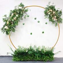 2M Round Hoop Balloon Arch Backdrop Flower Gold Display Stand Frame Wedding Hot - Gold - View 10
